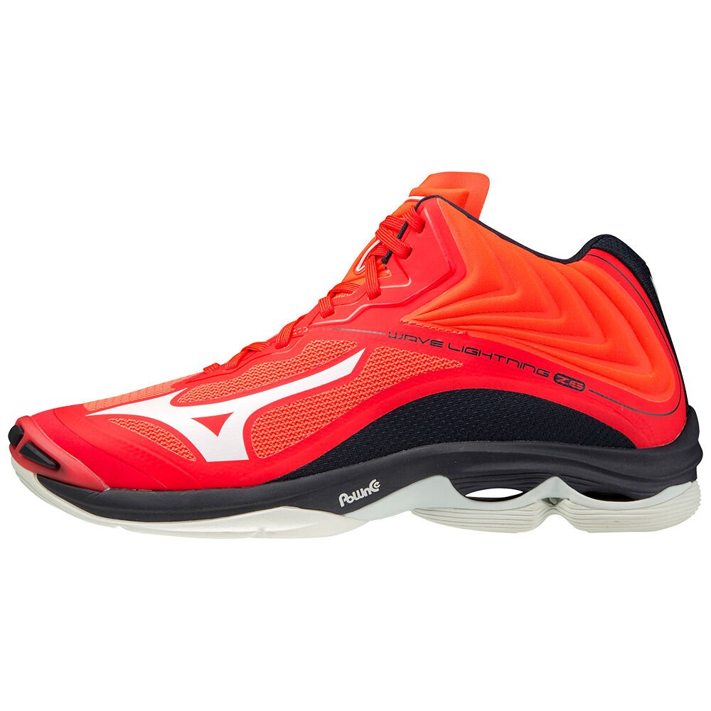 Zapatillas Voleibol Mizuno Wave Lightning Z6 Mid Mujer Rojas/Blancas/Negras Outlet TRLM-57921